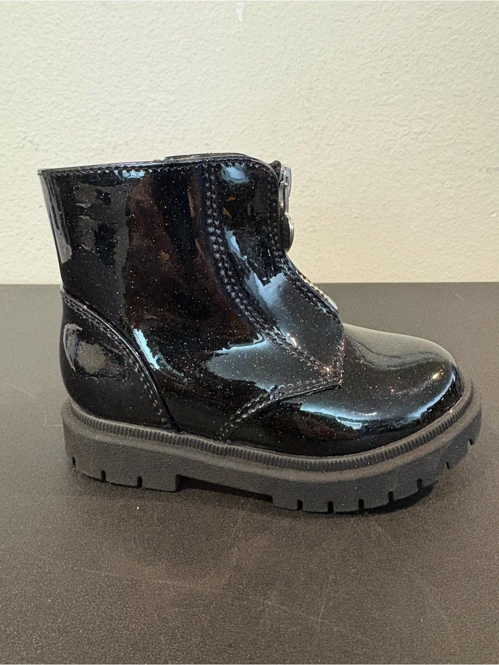 Cat & Jack Donna Chelsea Combat Black Boots Girls Toddler Size 8 Fast Shipping